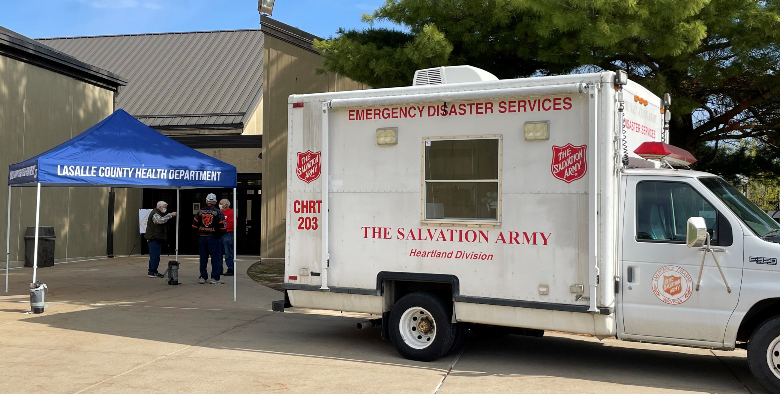 The Salvation Army Van with a tent